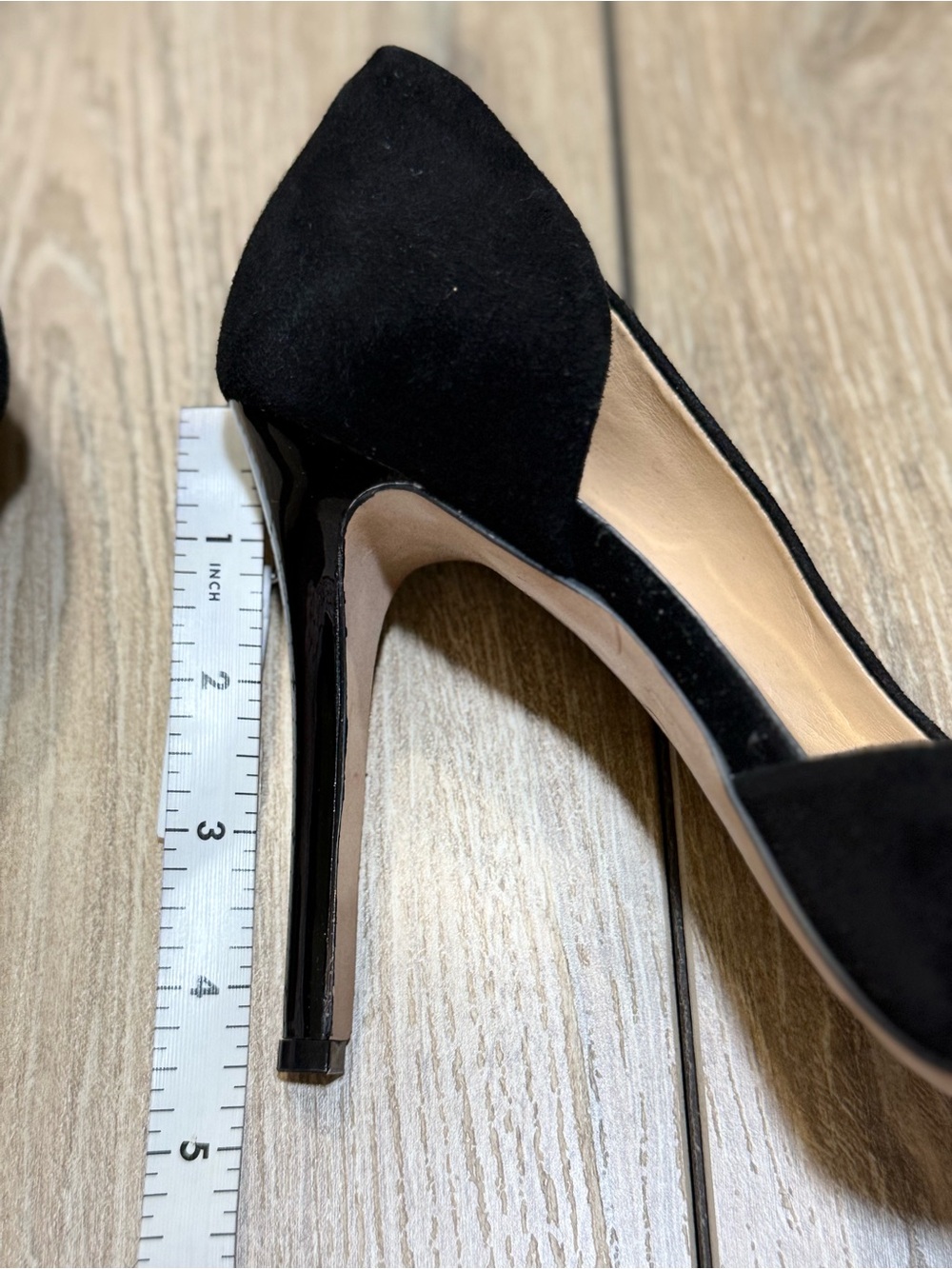 Jessica Simpson Black Suede Pointed Toe Pumps Stiletto Heels Claudette 8.5 - Picture 11 of 12